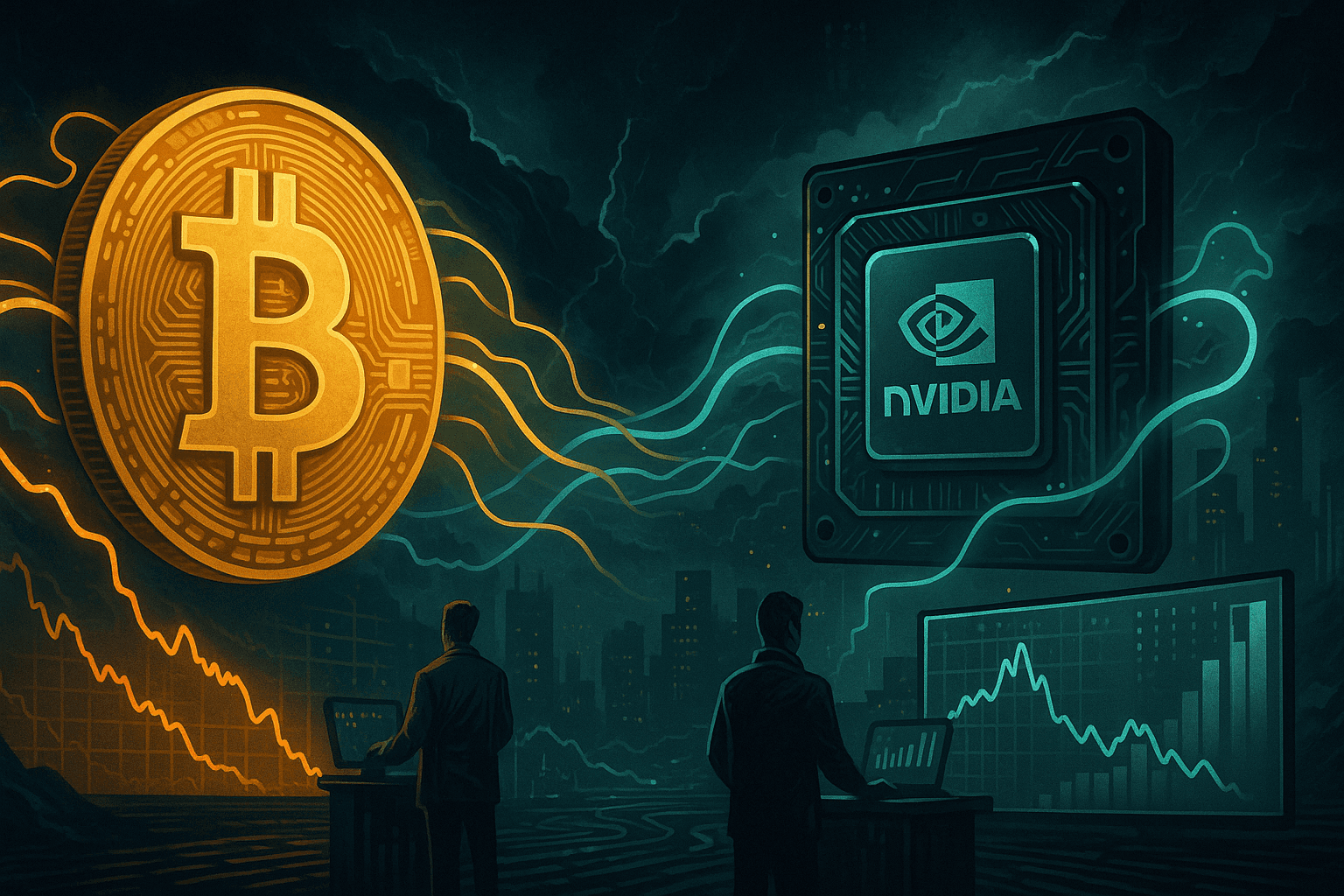 Bitcoin Faces 80% Crash Warning as AI Bubble Echoes Nvidia Correlation