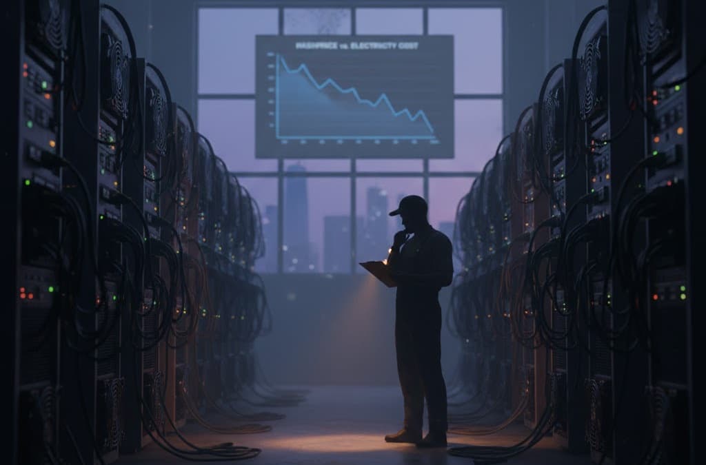 Bitcoin Miners Power Down: Even Modern Rigs Can’t Break Even