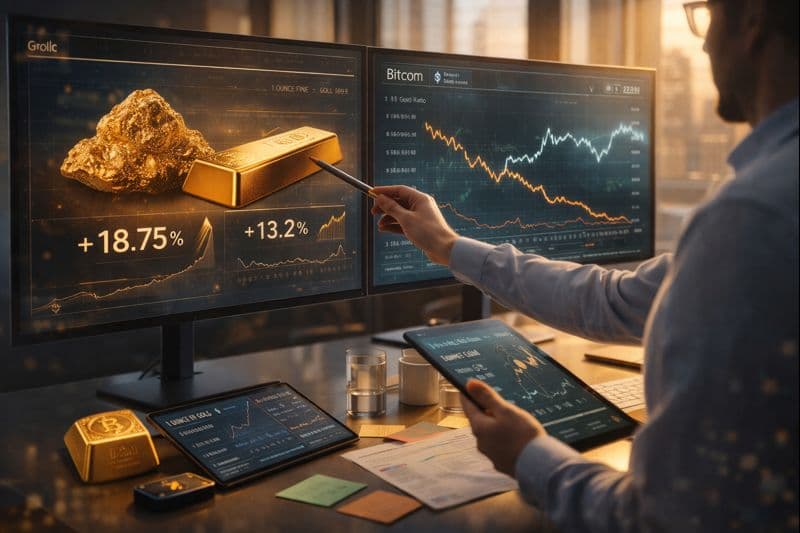 Bitcoin–Gold Ratio Drops Sharply, But Analysts Say Rare Discounted Setups Don’t Happen Often